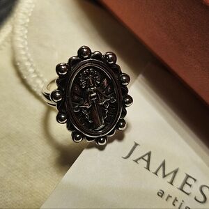 Silver Saint  Mary Ring